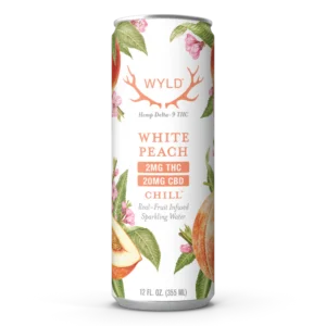 Low-Dose White Peach CBD:THC Sparkling Water | Chill